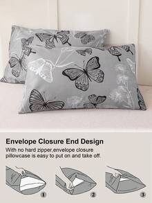 2/3 piezas Juego de ropa de cama con estampado de mariposa, Juego de ropa de cama rosa, Juego de ropa de cama suave y cómodo, Juego de ropa de cama con cierre de cremallera y lazos en las esquinas, Ligero y transpirable de seda, Adecuado para todas las estaciones, Apto para cama doble/queen/king, 1 pieza Funda nórdica y 2/1 pieza Funda de almohada, Regalo perfecto para vacaciones, Decoración de otoño, Decoración de habitación - Multicolor - Ver 7