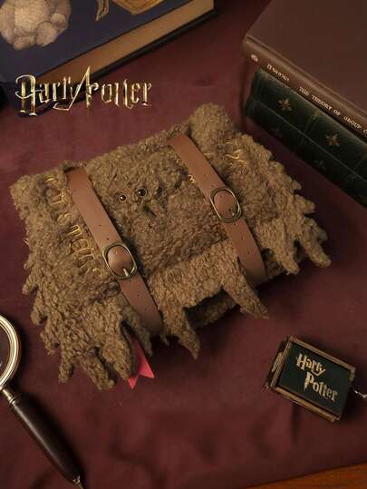 Harry Potter Monster Book Storage Bag, Valentine's Day Decor Heart-Shaped Gift, Large Capacity Travel Cosmetic Bag For Teens & Adults, Portable Organizer Bag, Makeup Bag, Daily Supplies Storage Bag, Travel Set [Official Authorized]