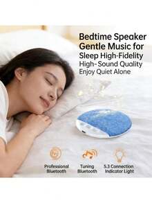 枕下音箱 | 迷你骨传导无线助眠器，带立体声低音、白噪音、音量控制、TF卡支持和自动关机功能，助您深度睡眠 - 查看 9