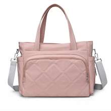 New Fashion Mommy Bag With Tissue Box Holder, Multi-Functional Side Pocket For Convenient Travel - Pink - View 8