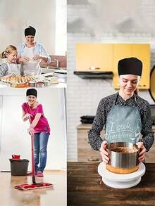 1pc Or 2pcs Men's And Women's Cook Hats/Baking Hats, Breathable, Soft, Comfortable White Flat-Topped Round Hats, Suitable For Professional Culinary Staff In Catering Services - A - View 8