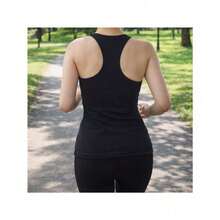 Women's Fitness Vest With High Waist, Slim Fit, And Built-In Bra, Suitable For High-Intensity Exercise, Yoga, And Pilates - 黑色 - 查看 10