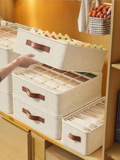 Multi-Layer Underwear Organizer, Drawer Storage Box, Socks, Clothing Storage Box, Wardrobe Organizer, Tie, Pants, Bra, Socks Storage Organizer, Practical Multi-Compartment Lingerie Rack, Efficient Wardrobe Management Supplies