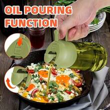 2Pcs Kitchen Glass Olive Oil Dispenser, 2-In-1 Oil Kettle And Cooking Sprayer, 16oz. High-Grade Glass Oil Bottle, Auto Flip Cap (Light Blocking) Cooking Oil Spray, Perfect Cooking Tool For Barbecue, Motorhome And Kitchen, Cooking Oil Bottle, Prep Tool - 查看 7