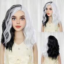 Men's And Women's Fluffy Shoulder Wave Shaped Adult Wig Medium Long Fluffy Role Playing Curly Wig Men's Long Wig Halloween Costume Party Daily Dress Up Wig - Multicolor - View 7