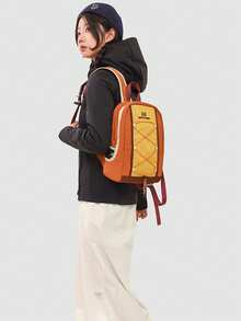 New Outdoor Lightweight Double-Shoulder Backpack, Large-Capacity Travel Backpack, Hiking Backpack For Trekking And Sports - Orange - View 4