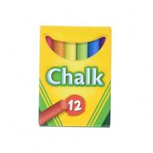 24 Piece Chalk Bundle, 12 Count White & 12 Count Assorted Colored Chalk For Blackboard & Art Drawing, Washable Classroom & Outdoor Fun - Multi-Colored, White - 查看 2