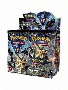 pokemon 360张/盒宝可梦集换式卡牌游戏，10张/包，英文版，太阳与月亮系列，究极棱镜之星，卡牌扩展包，稀有卡牌，卡牌对战，进化宝可梦，桌面游戏，节日礼物，派对礼品，圣诞礼物，同学礼物 - 彩色 - 查看 1