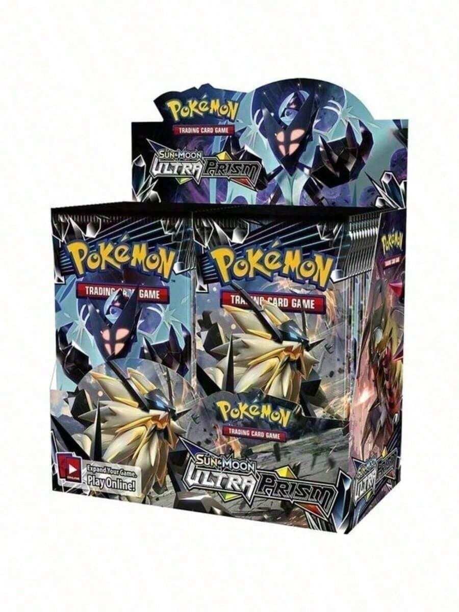 pokemon 360张/盒宝可梦集换式卡牌游戏，10张/包，英文版，太阳与月亮系列，究极棱镜之星，卡牌扩展包，稀有卡牌，卡牌对战，进化宝可梦，桌面游戏，节日礼物，派对礼品，圣诞礼物，同学礼物 - 彩色 - 查看 1