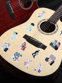 53pcs Alien Themed Cartoon Character Graffiti Stickers, Waterproof Reusable, Suitable For Motorcycle Helmet, Car, Gift Box, Envelope, Graffiti Stickers, Guitar, Laptop, Luggage, DIY Crafts, Helmet Stickers, Gamer Stickers, Sticker Book, Games, Diary Stickers, Bicycle Stickers, Gamer Birthday Party, Gamer Gathering, Office Decor - Alien Stage - View 5