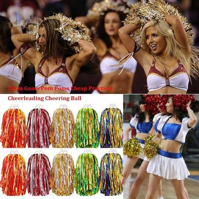 30cm Game Pom Poms Cheap Practical Cheerleading Cheering Ball Sports Match Vocal Dance Party Concert Decorator Come On Props Club Supplies