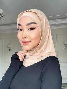 1 chiếc khăn trùm đầu nữ màu trơn kiểu Balaclava, khăn giữ ấm cổ, băng đô co giãn, thoáng khí, thoải mái, co giãn, vành rộng, thấm hút mồ hôi, đa chức năng, khăn thể thao thời trang tối giản, mũ trùm đầu và băng đô đi kèm, thích hợp cho bãi biển, kỳ nghỉ. - Nhiều màu - Xem 4