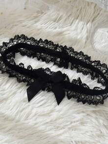 1pc Women Belt Accessories Women Bow Leg Ring Sexy Lingerie Lace Garter Belt Bowknot Leg Loop Wedding Garters Bridal Cosplay - Multicolor - View 5