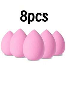 30/5/3个装多功能粉色化妆海绵，粉底晕染海绵，适用于液体/膏状/粉状产品，无缝顺滑化妆海绵，水滴形化妆海绵，化妆工具 - 干湿两用，专业柔软遮瑕海绵，赠品，旅行，平价好物，旅行必备 - 粉色 - 查看 13