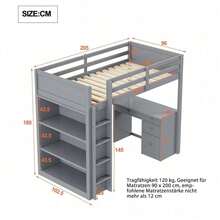 Armadi di Archiviazione - Grigio + Legno massello - Visualizzare 11