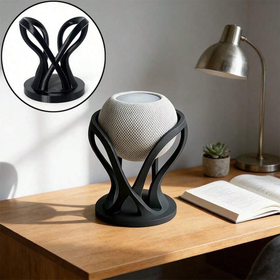 1pc Black Speaker Stand, Heavy-Duty Loudspeaker Base, Sturdy Black Base, Suitable For Bookshelf Speakers, Stable And Durable - White - View 1
