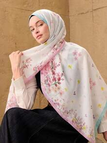 1 chiếc khăn in họa tiết mới, cao cấp, họa tiết vân đá chuyển màu, khăn trùm đầu thanh lịch dành cho nữ, chất liệu mềm mại, khăn choàng đa năng chống nắng/chắn gió, phù hợp cho sinh hoạt hàng ngày/lễ hội/tiệc tùng, có thể dùng làm phụ kiện cho áo Abaya hoặc khăn voan để phối cùng váy. - Nhiều màu - Xem 13