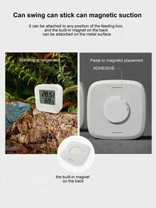 1个磁性/悬挂式/壁挂式爬行动物饲养箱数字温度计 - 白色 - 查看 6