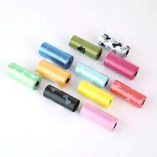 75pcs Pet Printed Trash Bags, 5 Rolls Portable Pet Waste Bags, 15pcs/Roll Dog Cat Poop Pickup Replacement Cleaning Bags - Multicolor - View 7