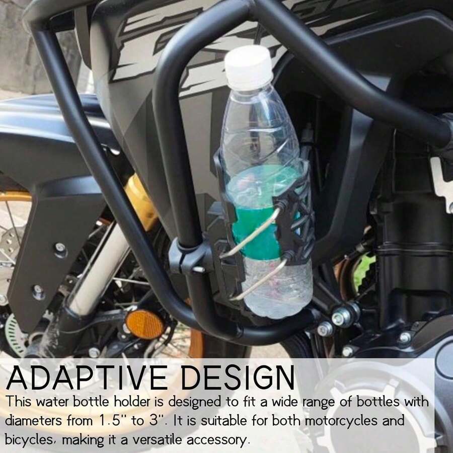 1 pièce Support universel rotatif pour bouteille d'eau pour moto, vélo, guidon de bicyclette, sans perçage nécessaire, accessoire de support de tasse pour utilisation en extérieur - Multicolore - Voir 1