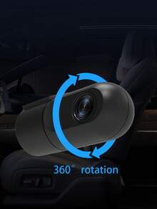 Cámara de salpicadero con WiFi y visión nocturna, conexión WiFi conveniente con smartphone, rotación de 360°, alimentada por USB, cámara de salpicadero de alta definición - Negro - Ver 13