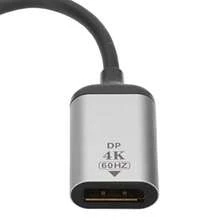 Adaptador de Tipo C a DP Convertidor de Tipo C a DisplayPort Adaptador de Tipo C a DP Compatible con 4K a 60 Hz/ 3D para Interfaz Tipo C 3.1 Compatible con "Modo Alternativo de DisplayPort" - Ver 6