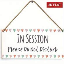 2D Flat Design, Do Not Disturb In 2D Flat Meeting - Functional Do Not Disturb Home Office Door Sign With Heart Pattern 11.8x 5.9inch, 2D Flat,Easter Decoration,Bathroom Set,Kitchen Items,Gardening Supplies,Living Room Decor,Bedroom Deccor,Spring Decor - A - View 3
