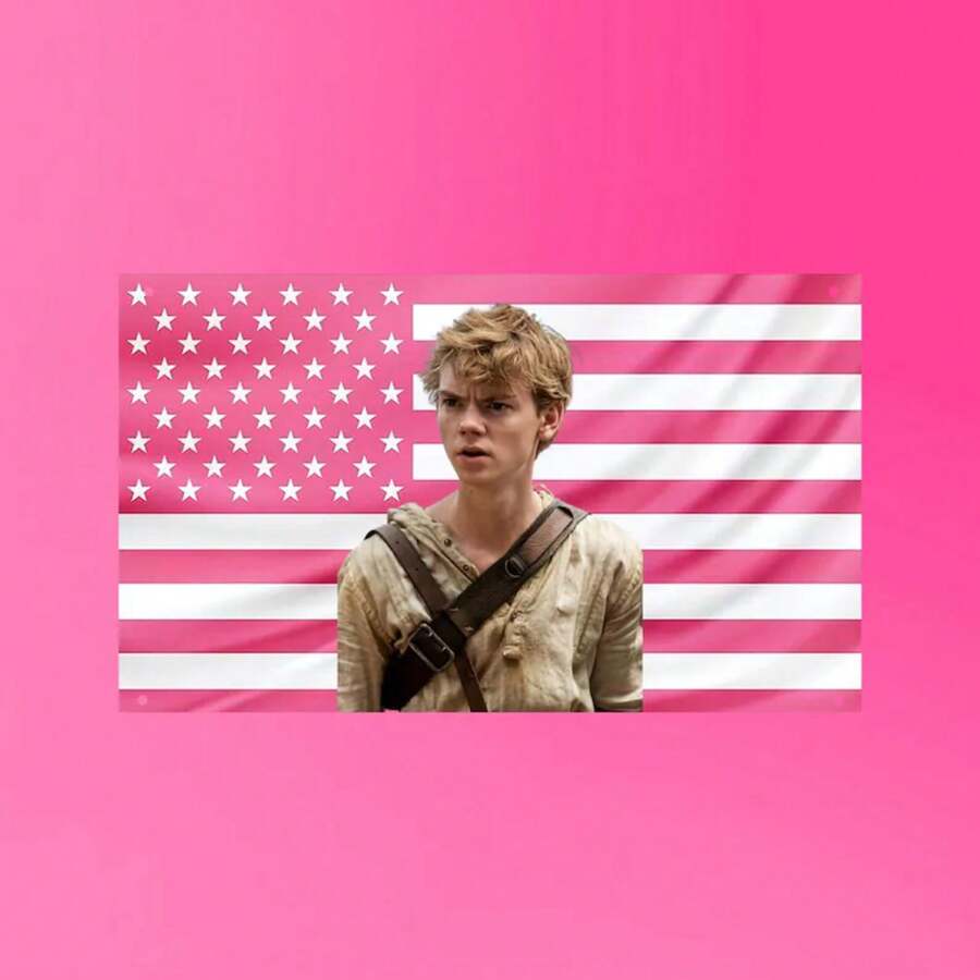 Newt Flag | The Maze Runner Movie Poster | Thomas Brodie Sangster Wall Tapestry For Dorm Or Frat Room | Newt From Maze Runner - 白色 - 查看 1