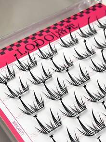 30pcs Glue-Free Curly Deer & Star Shaped False Eyelashes, Natural Looking, Curled, Lightweight, Seamless, Cartoon Cosplay, New Year Gift - View 4