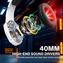 G9000 Pro Stereo Gaming Headset,Immersive Over Ear Headphones With Microphone,Led Lights And Soft Memory Earmuffs,Perfect Gift For Valentine's Day. - Visa 5