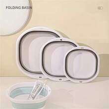 Foldable Pet Bathtub, Small Dog Bathing Tub With Drain, Washbasin, Laundry Basket, Cat & Dog Bathtub - Multicolor - View 2