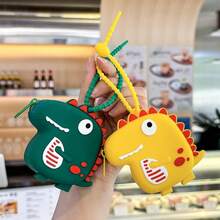 1pc Cartoon Dinosaur Design Elegant Coin Purse, Keychain Pendant, Wallet Gift, Small Present - View 7