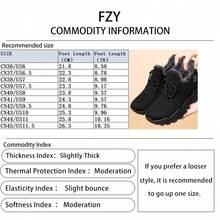 FZY 2026 Winter New Style Snow Boots, Leather-Lined Athletic Shoes - Soft And Warm Knitted Casual Walking Shoes, Lightweight And Slip-Resistant Outdoor Winter Shoes, Suitable For Women's Commuting And Office Wear, Also Essential Boots For Women's Easter Outfits, Comfortable And Versatile Women's Snow Boots For Winter Vacation And Travel, Easter Gift - Winter Women's Tennis Shoes - 黑色 - 查看 3