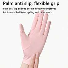 1pc Women's Thin Sunscreen Gloves, Lightweight Breathable Fingerless Driving Cycling Outdoor Touchscreen Gloves, Icy Cool Sensation, Ideal Gift - Multicolor - View 7