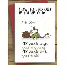1 Pc Hilarious Snarky Birthday Card Anyone Men Women Friends With How To Find Out If Youre Old Design Birthday Mothers Day Graduation Celebration As Birthday Card Greeting Card Card Thank You Card With Envelope - Nhiều màu - Xem 2
