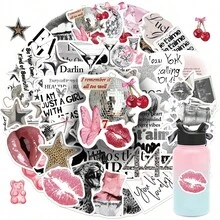 50Pcs Silver Lucky Girl Graffiti Stickers Cute Cartoon Decal For Suitcase Scrapbook Diary Phone Laptop Sticker Pack - 1 Set - View 11