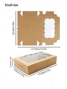 20/10 Pcs Rectangular Paper Gift Boxes With Display Window, Suitable For Weddings, Birthdays, Graduations, Festivals, Easter, New Year, Valentine's Day, Mother's Day And Other Occasions - Multicolor - View 3