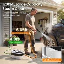 21-IN-1 Handheld Steam Cleaner[6 Level Adjustable  Steam Cleaner]2500W Powerful High Pressure Steam Cleaner For Home, Car, Kitchen - UK Plug(220-240V) - View 7