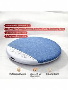 枕下音箱 | 迷你骨传导无线助眠器，带立体声低音、白噪音、音量控制、TF卡支持和自动关机功能，助您深度睡眠 - 查看 4