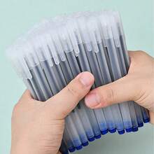 6-20支装塑料笔记本简约圆珠笔，黑色、红色、蓝色可选，带替换笔芯，笔尖粗细0.5毫米，适用于办公室、学校、商务、学生文具、返校季等场合。 - 磨砂筆 - 查看 2