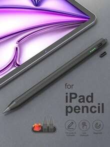 Capacitive Pen Compatible With Apple Pencil 1/2, Prevents Accidental Touch, Multi-Color With Magnetic Suction, Latest Tablet Pen Compatible With Pro, Mini 6, Air 2025-2018, Compatible With Apple Pencil, 90mAh Battery Capacity - Multicolor - View 13