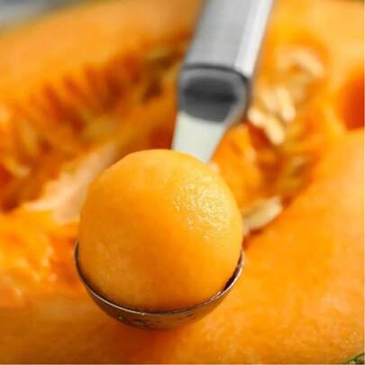 Stainless Steel Dual-Head Melon Ball Scoop, Watermelon, Cantaloupe, Ice Cream Carving Tool, DIY Fruit Decor, Suitable For Party Decoration
