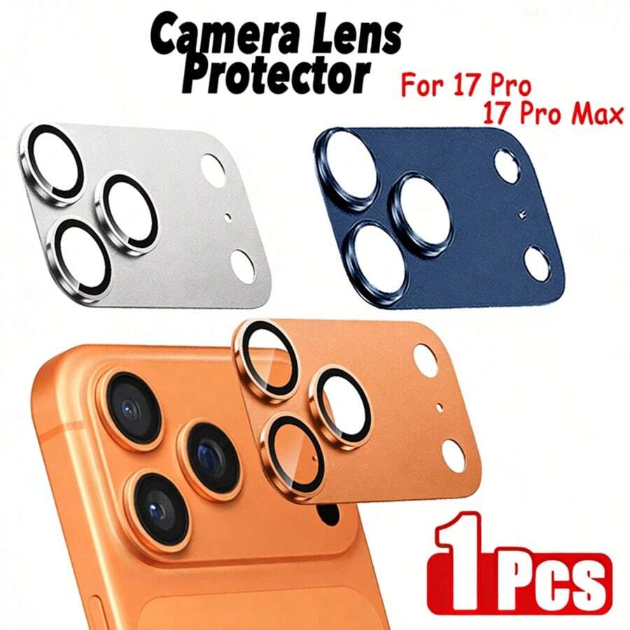 1pc Of Metal Tempered Glass Lens Shield, Complete Coverage, Back Camera Protective Film, High Definition For Iphone Air /17 Pro/17 Pro Max - Multicolor - View 1