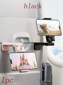 3/2/1件装飞机手机支架，便携式旅行支架，可折叠可调节旋转自拍支架，适用于桌面、火车座位、行李箱、厨房橱柜 - 耐用塑料结构，小巧可折叠手机挂钩，通用手机支架，适用于旅行、居家、办公 - 彩色 - 查看 15