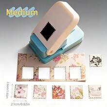 1pc Rectangular Stamp Punch DIY Large Paper Punch And Embossing Machine – Stamp-Style Decorative Cutter, Perfect For Handmade Books, Photo Albums, Greeting Cards, Office Supplies, Gifts, And Scrapbooking.Scrapbook Supplies Office Supplies(2026) - A - View 6