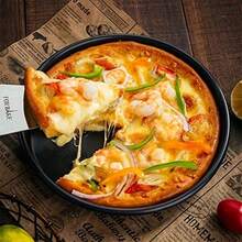 1pc/3pcs Round Pizza Pan, Oven , Non-Stick Pizza Tray, Carbon Steel Pizza Plate, Crispy Crust Pizza Set, Round Baking Pan, Suitable For Frozen And Homemade Pizza - Multicolor - View 10