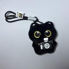 1 búp bê nhồi bông hình mèo đen phong cách Punk kèm đàn guitar mini và kính bảo hộ có thể tháo rời, búp bê nhồi bông mềm mại, đồ trang trí Gothic cho trẻ em, quà tặng sinh nhật, quà lưu niệm tiệc tùng, đồ trang trí phòng (Đơn chiếc) - màu đen - Xem 5