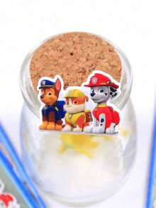 Paw Patrol 1张随机汪汪队立大功3D泡泡贴纸，可爱汪汪队角色莱德、天天，生日派对用品（颜色随机） - 彩色 - 查看 6