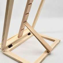 Adjustable Foldable Easel Desk Stand, Hollow Reading Rack, Foldable Portable Display Stand, Tabletop Small Art Easel, Made Of Pine Wood, Suitable For Tabletop Art Display, Desk Reading, Art Creation, And Exhibition - A - View 3