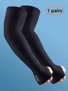 1 Pair Unisex Compression Arm Sleeves, Golf Cooling Arm Sleeves, UV Protection, Sports Tattoo Cover - Multicolor - View 7